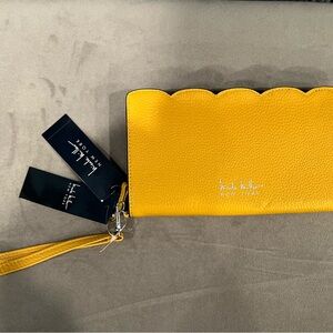 Nicole Miller Yellow Wristlet Clutch